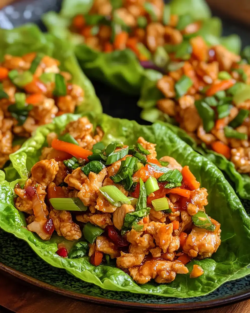 Ingredients ready for chicken lettuce wraps in a bowl