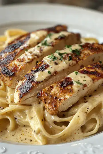 blackened cajun chicken alfredo taken with iphone 15 pro max --iw 2 --ar 4:5 --v 6.1 --raw