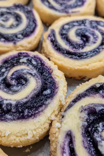 blueberry cheesecake swirl cookies taken with iphone 15 pro max --iw 2 --ar 4:5 --v 6.1 --raw