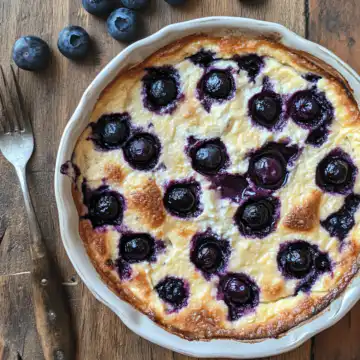blueberry cottage cheese breakfast bake taken with iphone 15 pro max --iw 2 --ar 4:5 --v 6.1 --raw