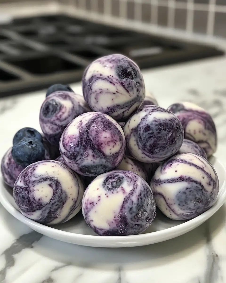 Ingredients required for blueberry swirl yogurt bites neatly arranged