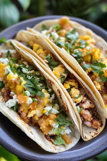 Breakfast Tacos taken with iphone 15 pro max --iw 2 --ar 4:5 --v 6.1 --raw