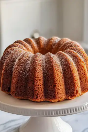 Brown Butter Apple Cider Bundt Cake taken with iphone 15 pro max --iw 2 --ar 4:5 --v 6.1 --raw