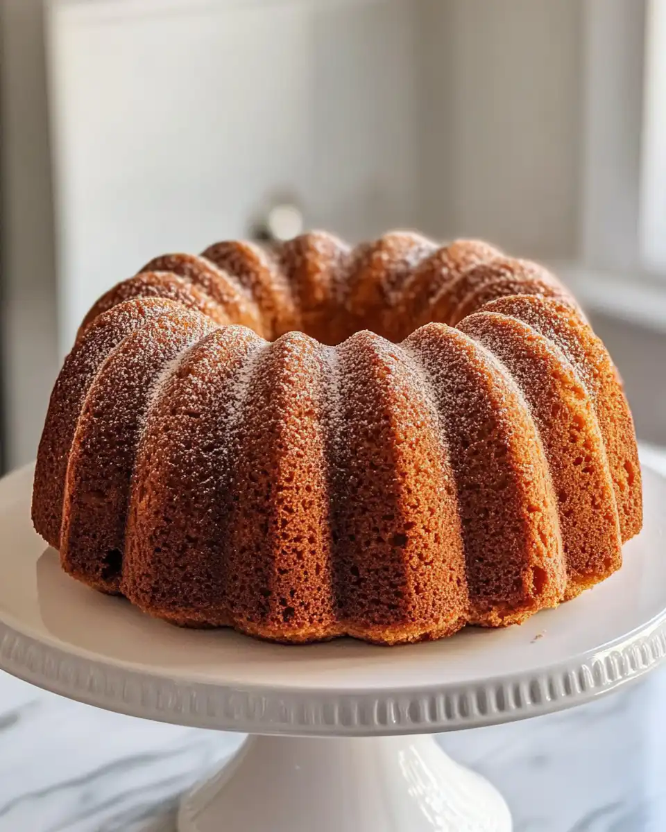 Brown Butter Apple Cider Bundt Cake fresh out of pressure cooker