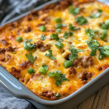 Bubble Up Taco Casserole taken with iphone 15 pro max --iw 2 --ar 4:5 --v 6.1 --raw