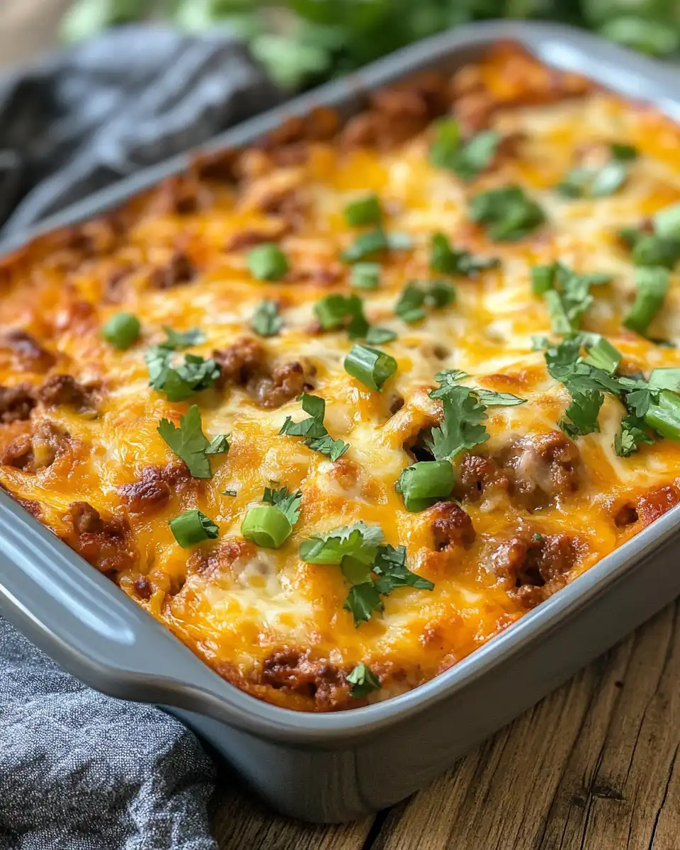 Bubble Up Taco Casserole cooking in the pressure cooker with bubbling steam