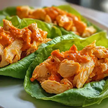 Buffalo Chicken Lettuce Wrap taken with iphone 15 pro max --iw 2 --ar 4:5 --v 6.1 --raw