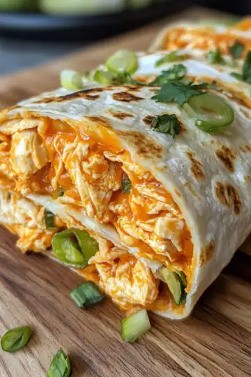 Buffalo Chicken Wraps taken with iphone 15 pro max --iw 2 --ar 4:5 --v 6.1 --raw