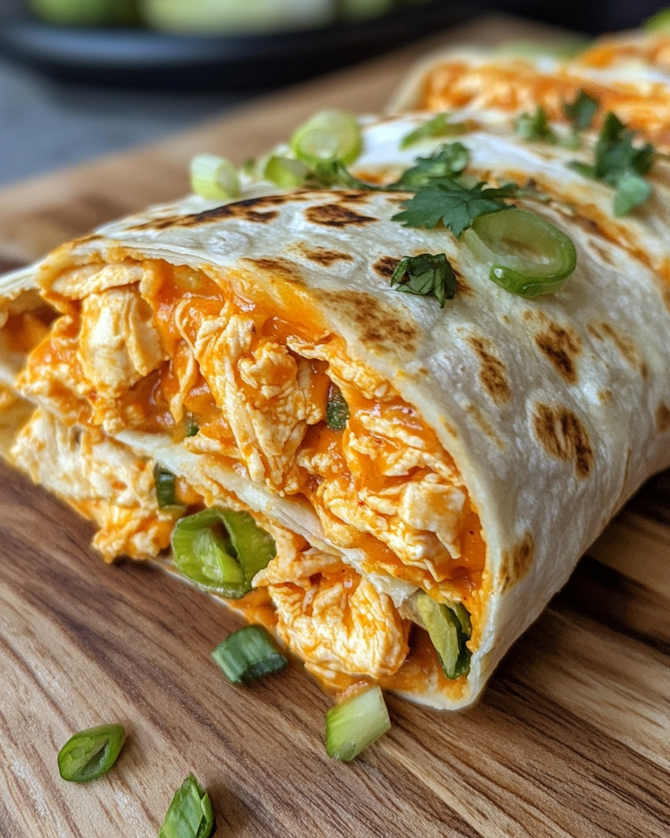 Buffalo chicken wraps fresh and ready to serve