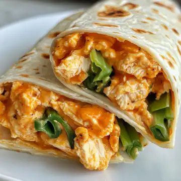 Buffalo Chicken Wraps With Blue Cheese And Celery taken with iphone 15 pro max --iw 2 --ar 4:5 --v 6.1 --raw