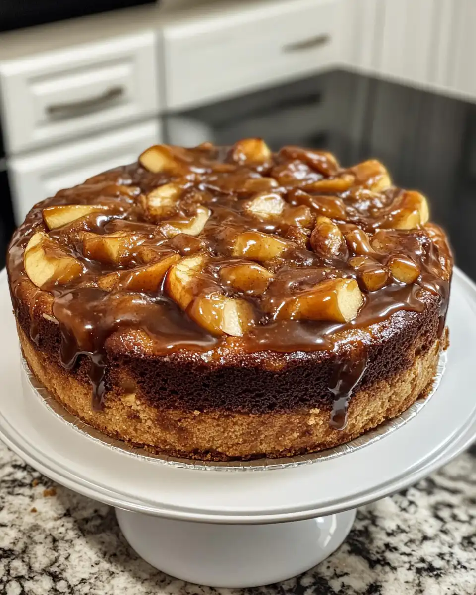 Ingredients for caramel apple cheesecake coffee cake in bowls showing apples and cream cheese