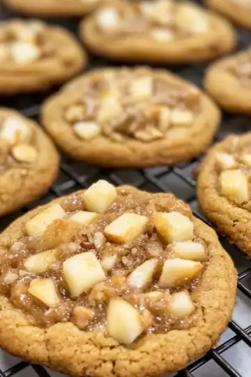Caramel Apple Cider Cookies taken with iphone 15 pro max --iw 2 --ar 4:5 --v 6.1 --raw