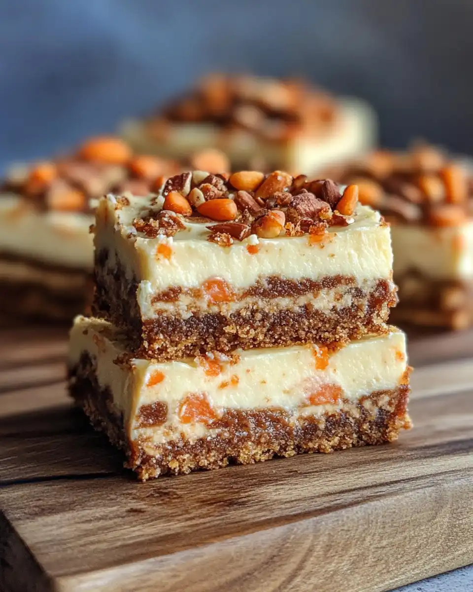 Ingredients for carrot cake cream cheese bars including shredded carrots and cream cheese