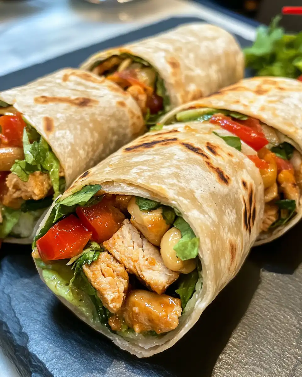 Ingredients for cashew chicken wraps in bowls ready for cooking