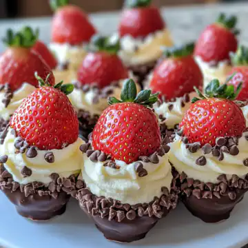 cheesecake stuffed strawberries chocolate taken with iphone 15 pro max --iw 2 --ar 4:5 --v 6.1 --raw