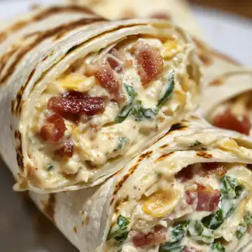 cheesy bacon ranch wraps taken with iphone 15 pro max --iw 2 --ar 4:5 --v 6.1 --raw