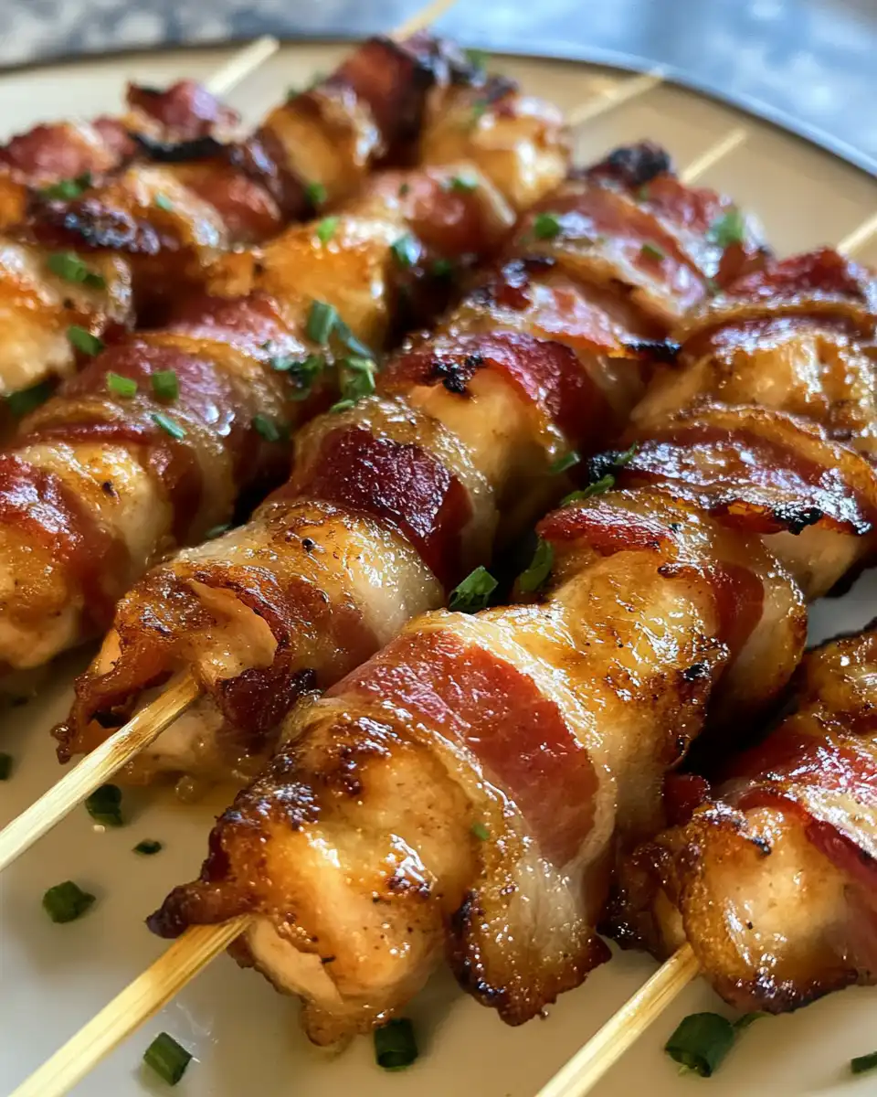 Ingredients mixed for bacon wrapped chicken bites with sugar and spices