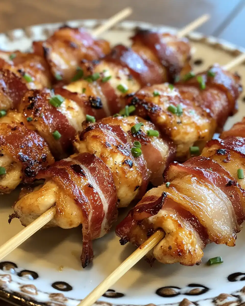 Pressure cooker aroma signals crispy bacon wrapped chicken bites soon