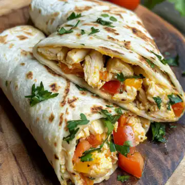 Cheesy Chicken Garlic Wraps taken with iphone 15 pro max --iw 2 --ar 4:5 --v 6.1 --raw