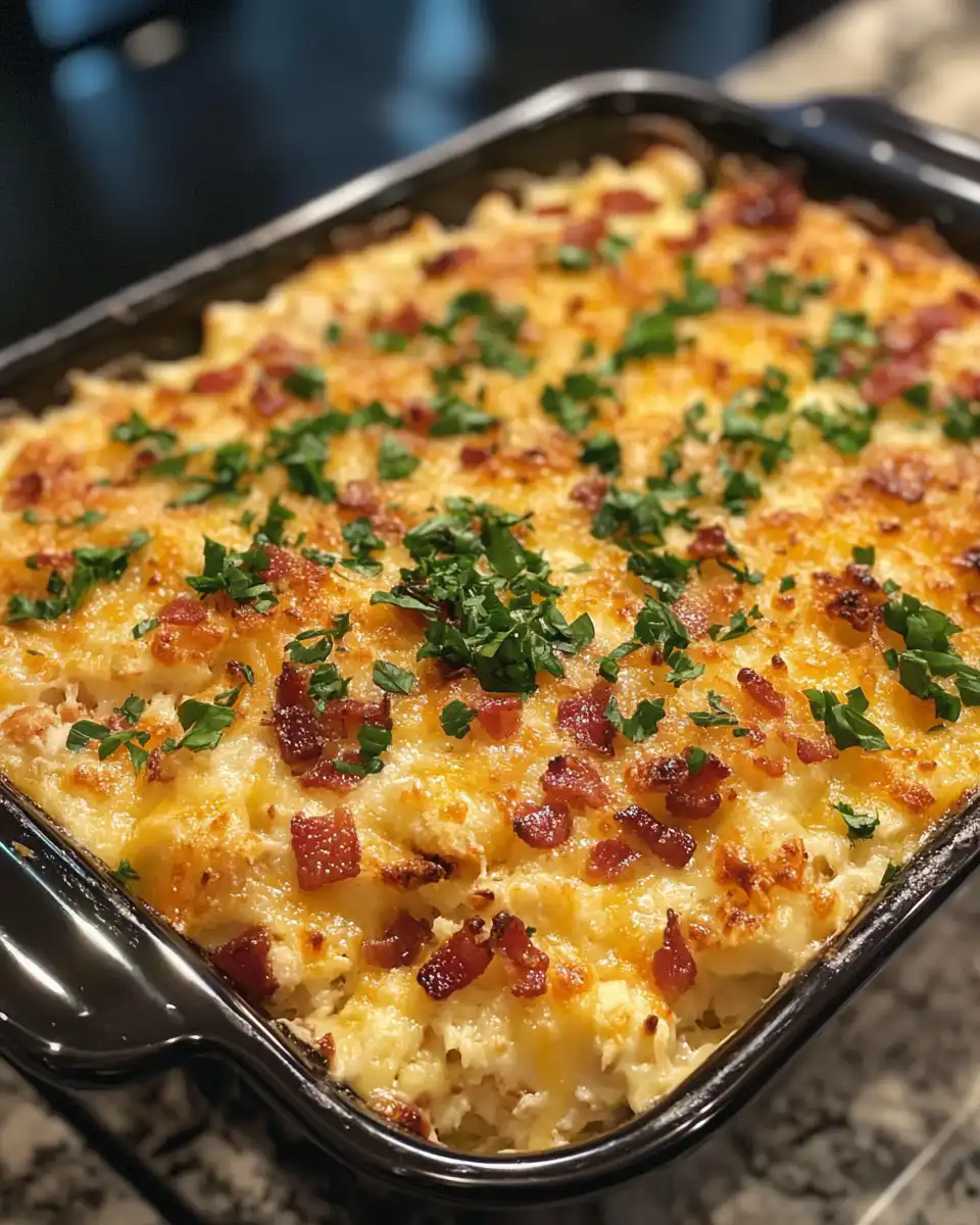 Ingredients for chicken bacon crunch casserole including cheeses, chicken, ranch seasoning
