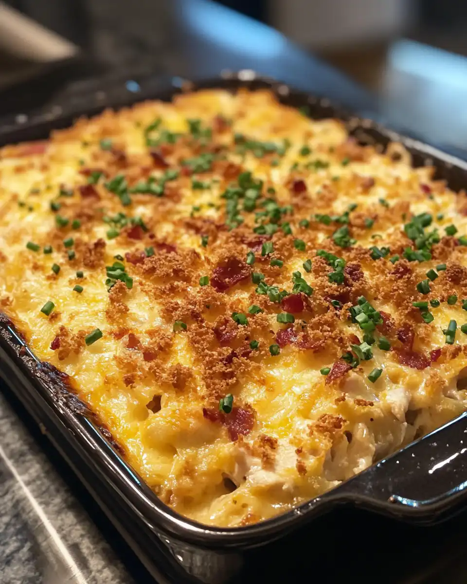 Steam rising from pressure cooker with cheesy chicken bacon casserole aroma