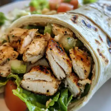Chicken Caesar Salad Wrap taken with iphone 15 pro max --iw 2 --ar 4:5 --v 6.1 --raw
