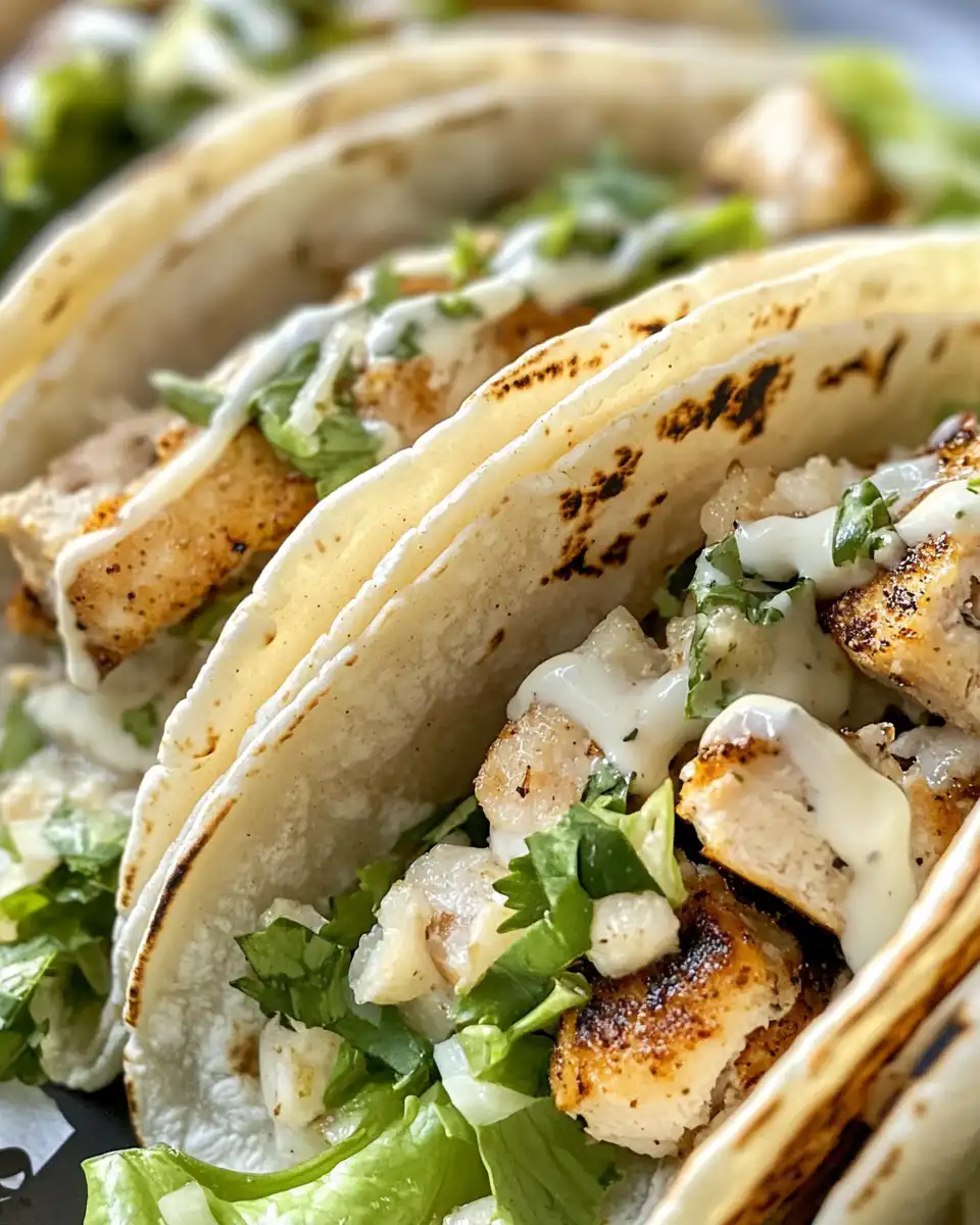 Savory chicken caesar smash tacos fresh and ready to eat