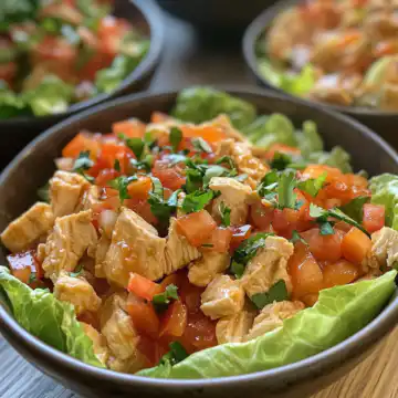 Chicken Lettuce Wrap Bowls taken with iphone 15 pro max --iw 2 --ar 4:5 --v 6.1 --raw
