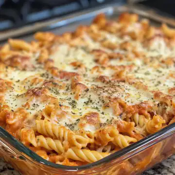 chicken parmesan casserole with pasta quick easy dinner taken with iphone 15 pro max --iw 2 --ar 4:5 --v 6.1 --raw