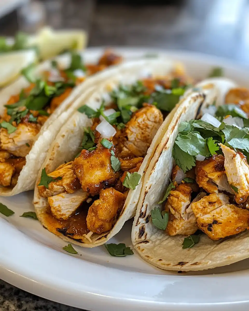 Juicy chicken street tacos made in pressure cooker