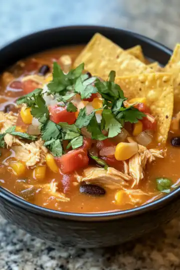 Chicken Taco Soup taken with iphone 15 pro max --iw 2 --ar 4:5 --v 6.1 --raw