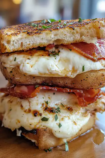 Chicken With Mozzarella And Bacon taken with iphone 15 pro max --iw 2 --ar 4:5 --v 6.1 --raw