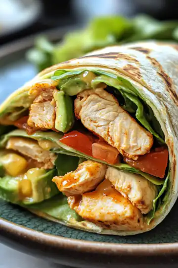 Chicken Wrap With Chipotle Honey Mustard taken with iphone 15 pro max --iw 2 --ar 4:5 --v 6.1 --raw
