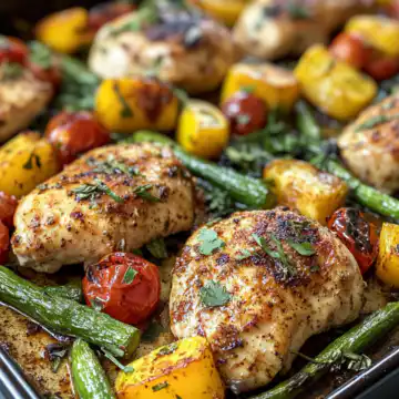 Chipotle Sheet Pan Chicken With Summer Vegetables taken with iphone 15 pro max --iw 2 --ar 4:5 --v 6.1 --raw