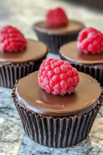chocolate raspberry cups taken with iphone 15 pro max --iw 2 --ar 4:5 --v 6.1 --raw