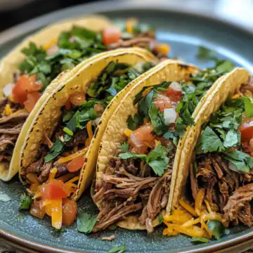 Chuck Roast Slow Cooker Tacos taken with iphone 15 pro max --iw 2 --ar 4:5 --v 6.1 --raw