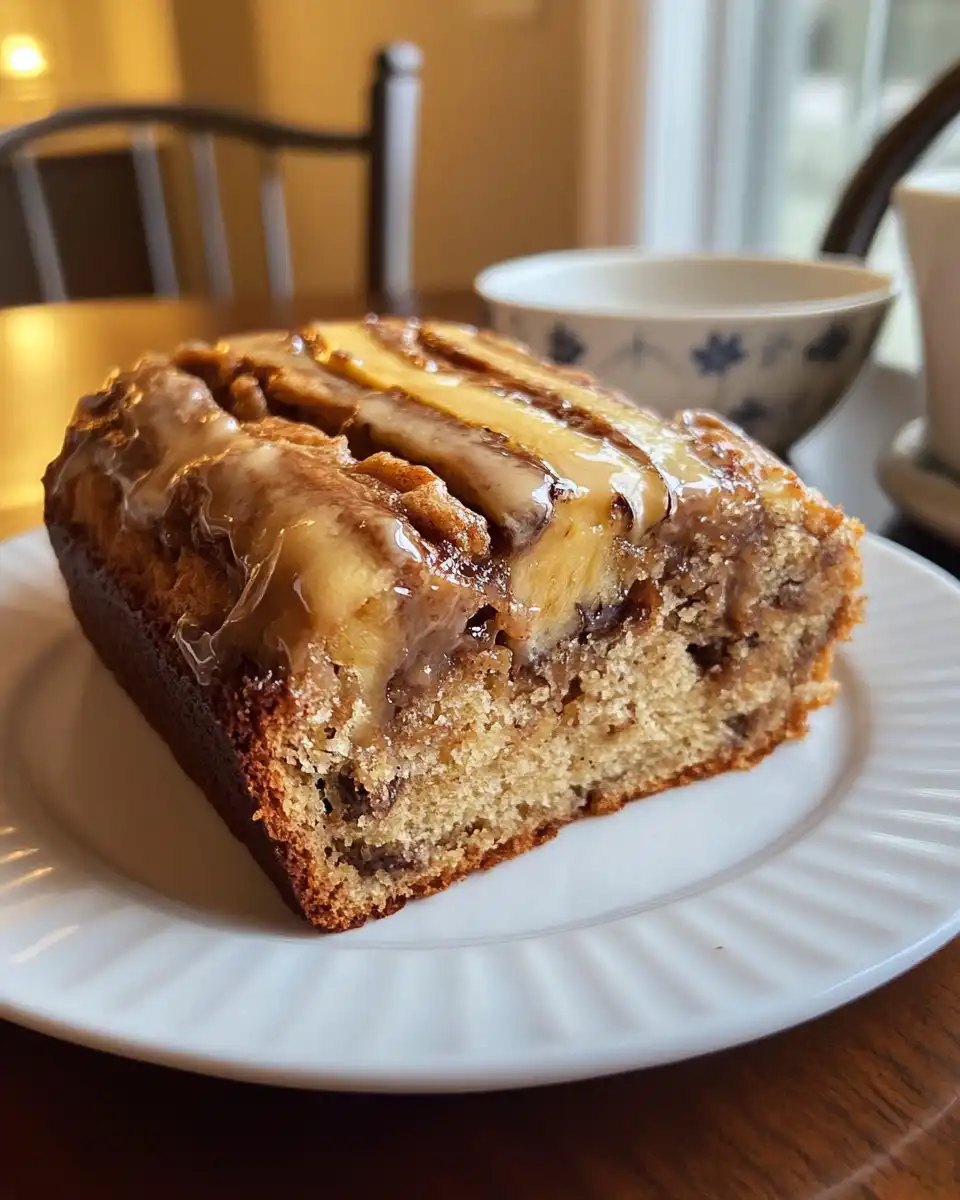 Ingredients for cinnamon roll banana bread including flour, cinnamon, bananas, and sugar