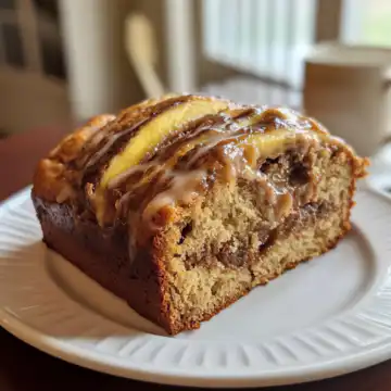 cinnamon roll banana bread taken with iphone 15 pro max --iw 2 --ar 4:5 --v 6.1 --raw