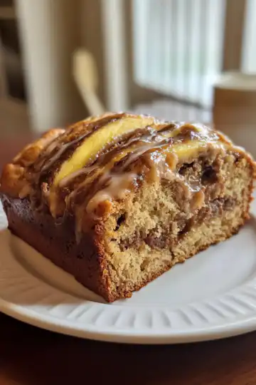 cinnamon roll banana bread taken with iphone 15 pro max --iw 2 --ar 4:5 --v 6.1 --raw