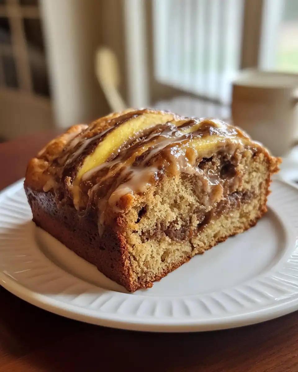 Cinnamon swirl banana bread fresh from the pressure cooker