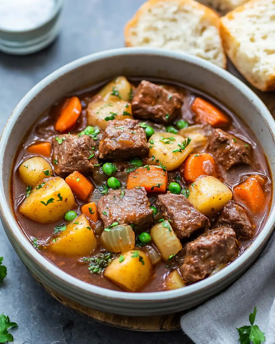 Classic beef stew pressure cooking locking in heat and steam