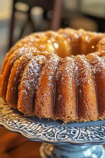 Colonial Apple Cider Cake taken with iphone 15 pro max --iw 2 --ar 4:5 --v 6.1 --raw