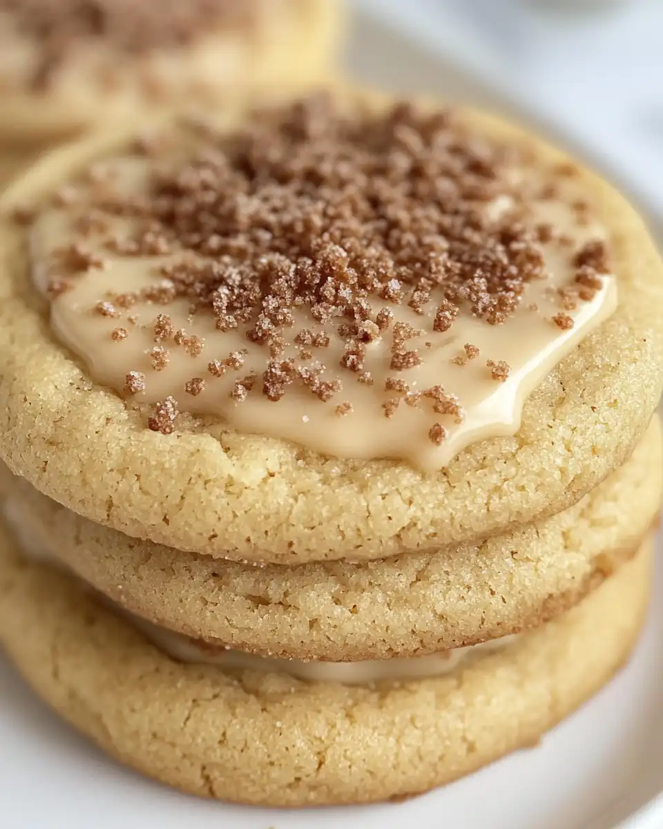 Freshly baked copycat biscoff cookies cooling on parchment paper