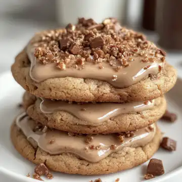 Copycat Biscoff Lava Cookies taken with iphone 15 pro max --iw 2 --ar 4:5 --v 6.1 --raw
