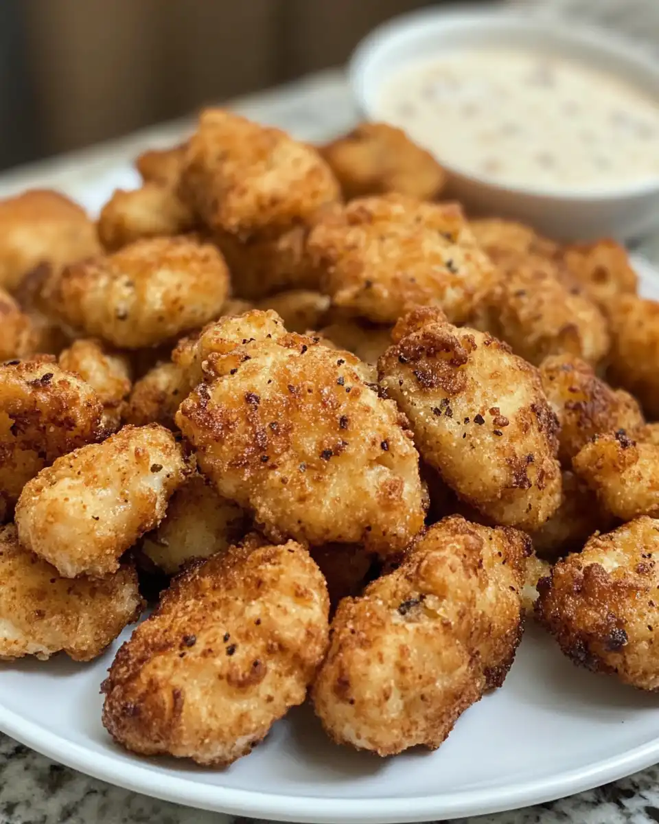 Ingredients prepared to make copycat Chick-fil-A style chicken nuggets including flour, spices, and marinade