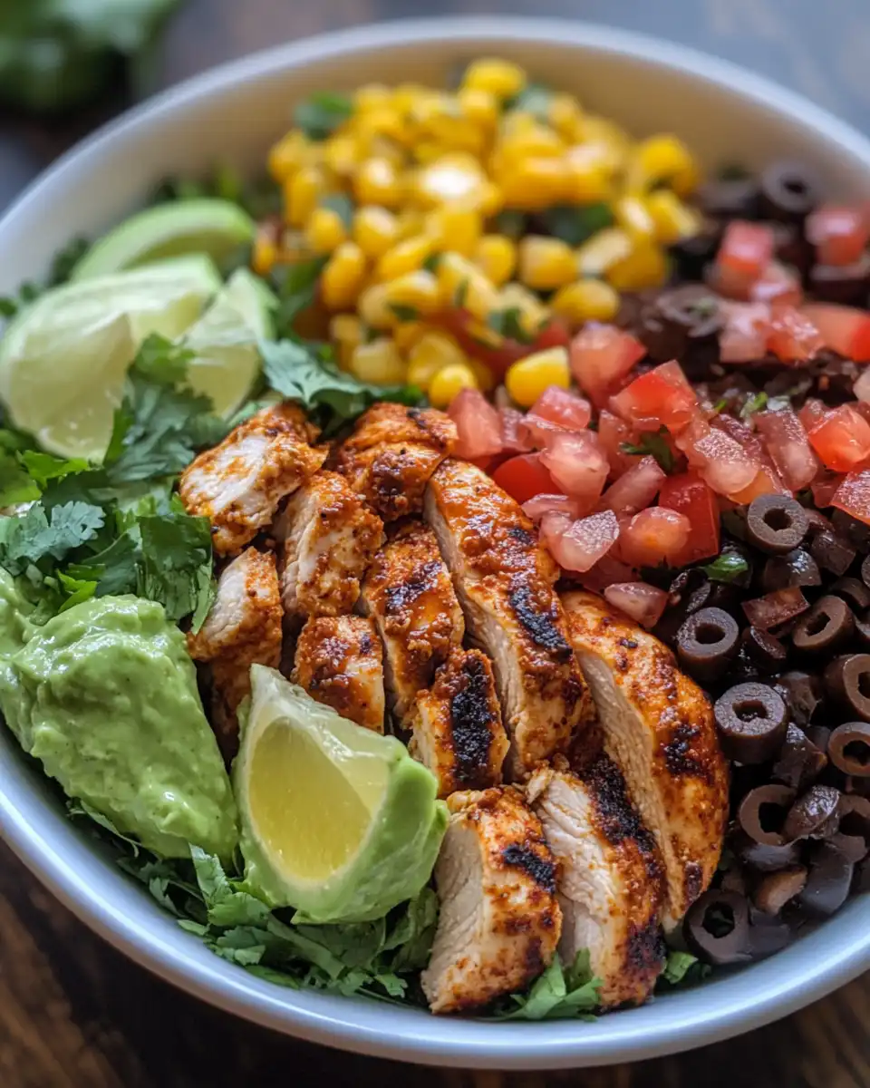 Plated chipotle chicken served ready to eat