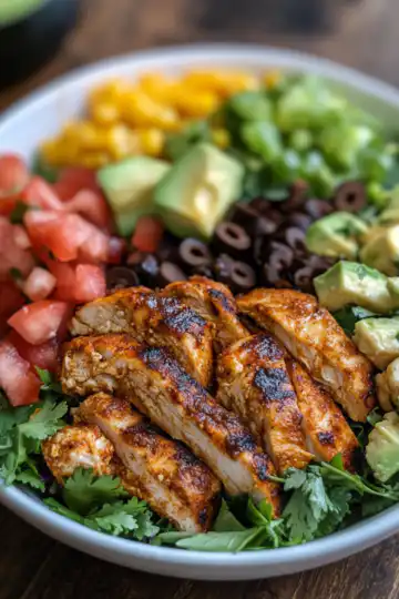 Copycat Chipotle Chicken Recipe For Salads, Bowls & More taken with iphone 15 pro max --iw 2 --ar 4:5 --v 6.1 --raw