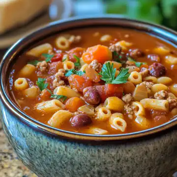 Copycat Olive Garden Pasta E Fagioli Soup Mix taken with iphone 15 pro max --iw 2 --ar 4:5 --v 6.1 --raw