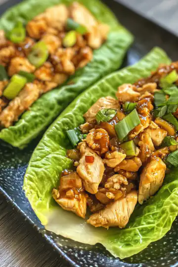 Copycat Pf Changs Chicken Lettuce Wraps taken with iphone 15 pro max --iw 2 --ar 4:5 --v 6.1 --raw