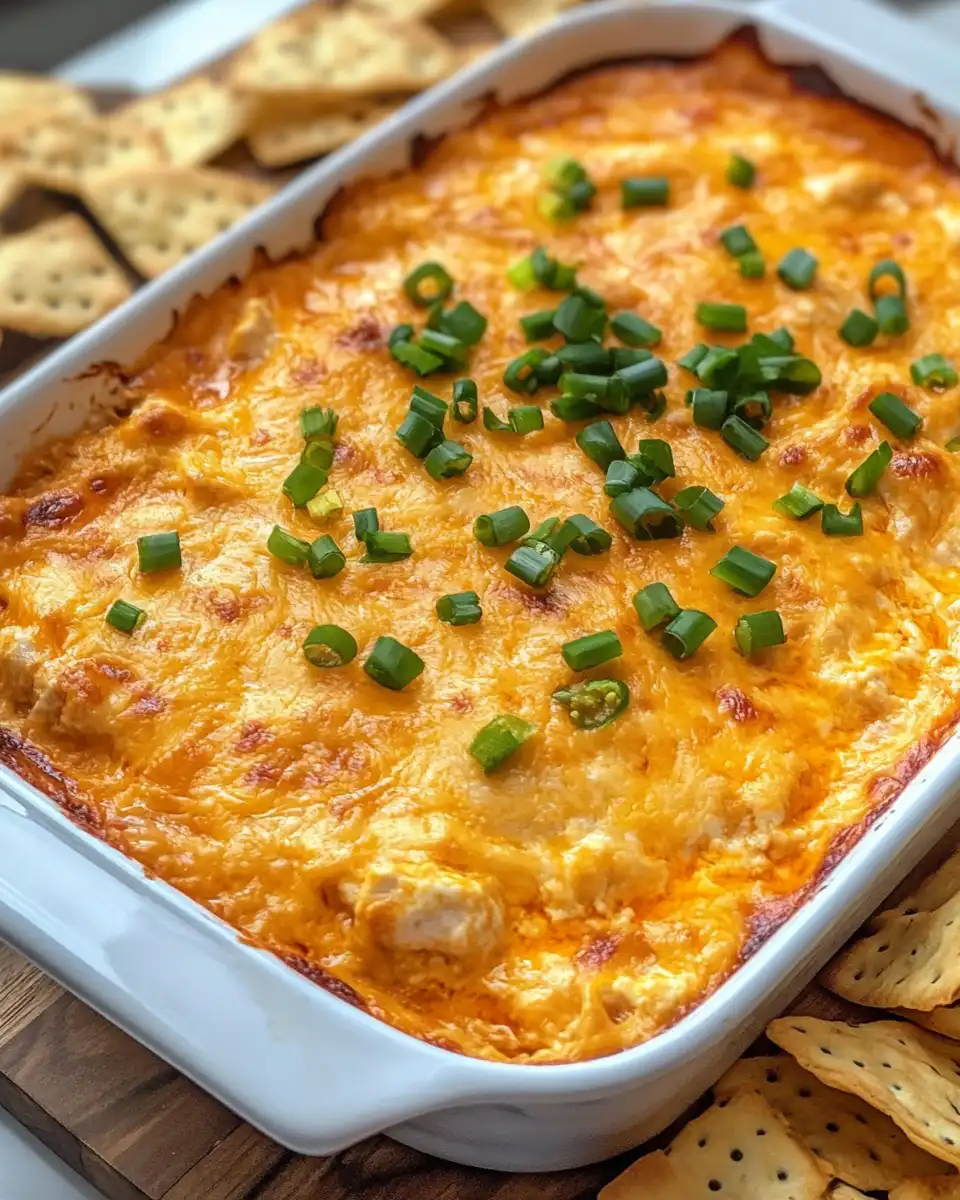 Buffalo chicken dip bubbling in pressure cooker with melted cheese